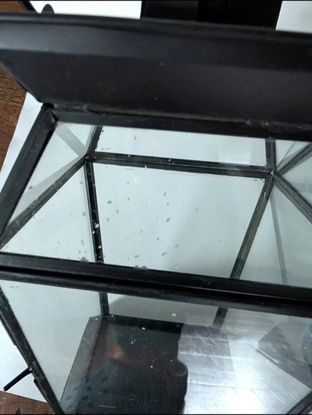 Pottery Barn Black Metal &‎ Glass Lanterns Set